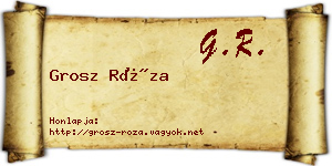 Grosz Róza névjegykártya