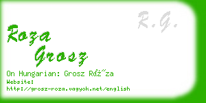 roza grosz business card